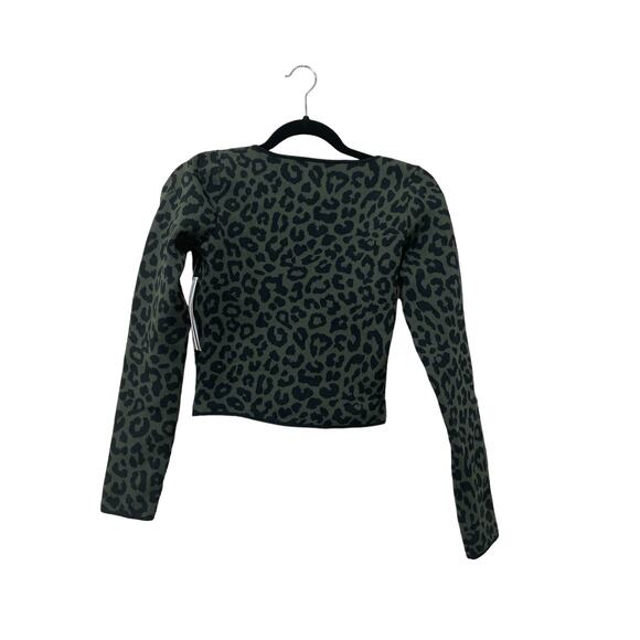 Aqua Womens Animal Print Jacquard Pullover Top Size Small - Picture 3 of 4